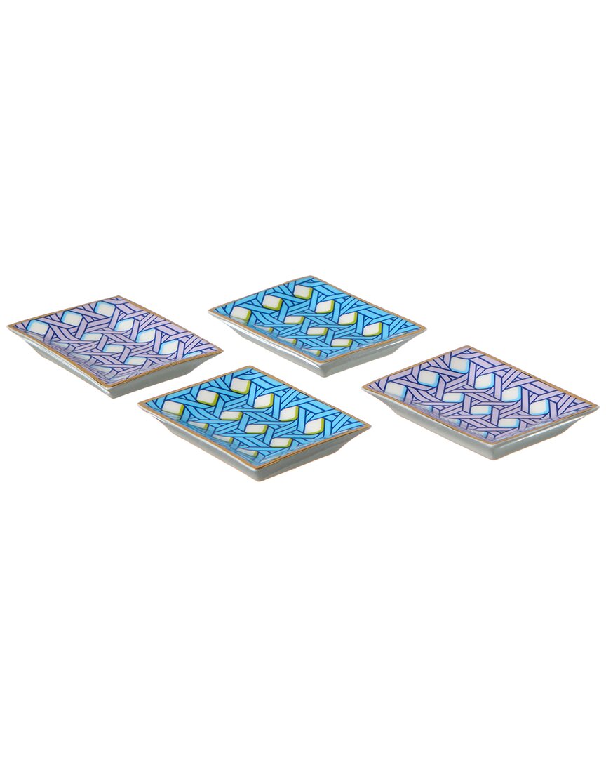 Jonathan Adler Basketweave Petite Trays - Set Of 4 - 34067
