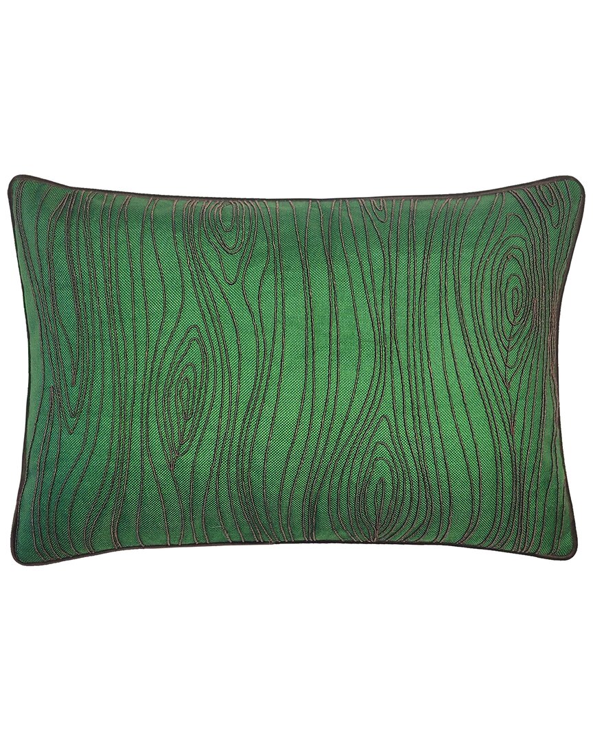 Edie Home Wood Grain Corded Embroidery Pillow Cover