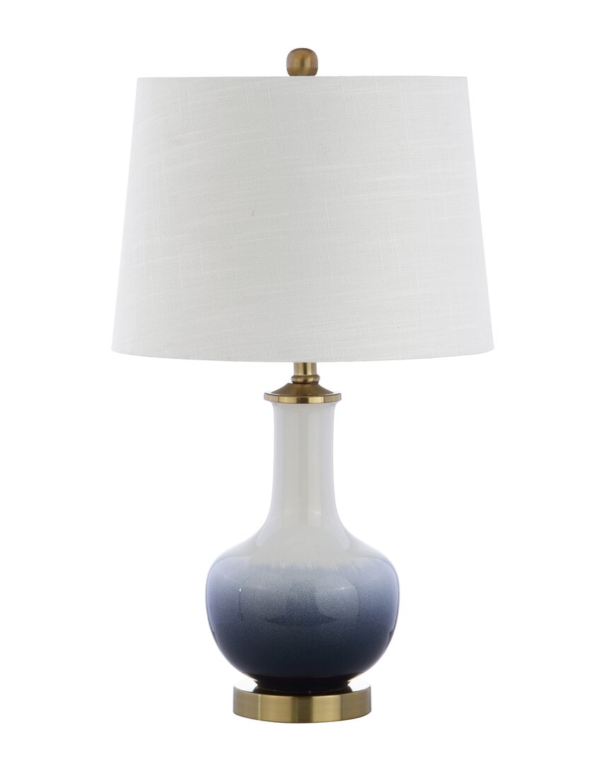 Jonathan Y Designs Gradient 25in Ceramic & Brass Table Lamp