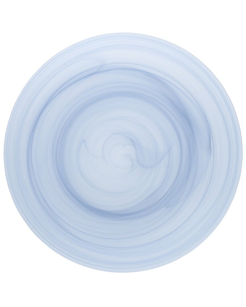 Shop Fortessa Set Of 4 La Jolla Glass Blue Dinner Plates