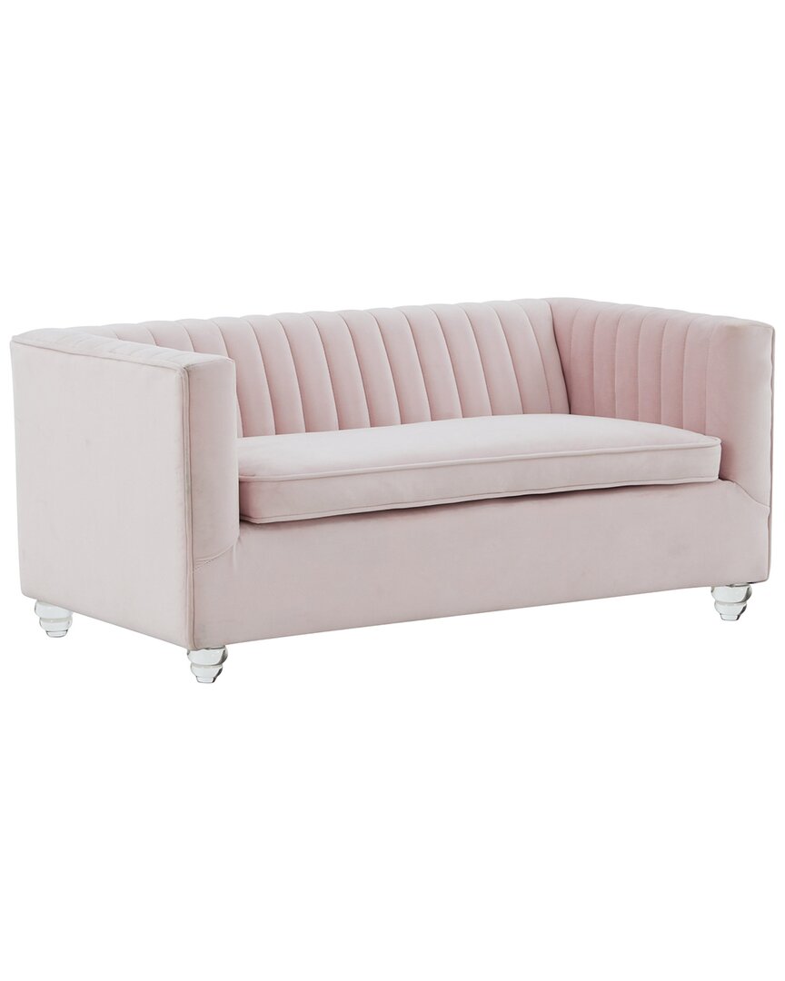 Tov Furniture Aviator Velvet Pet Bed In Pink