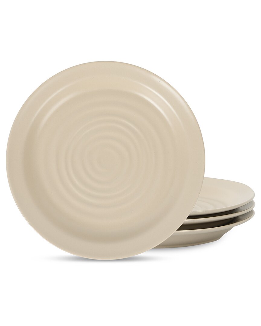Stone Lain Orbit 4pc Salad Plate Set Beige