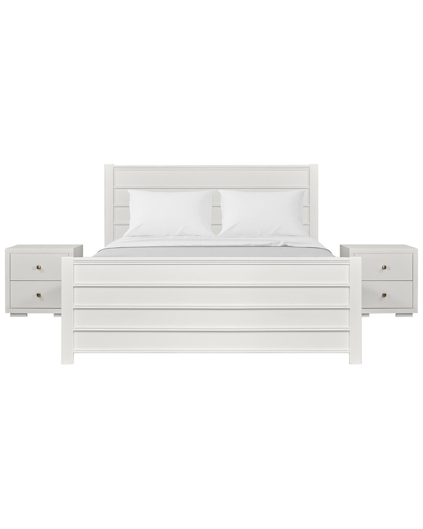 Camden Isle Caroline Wooden Platform Bed With 2 Nightstands 2