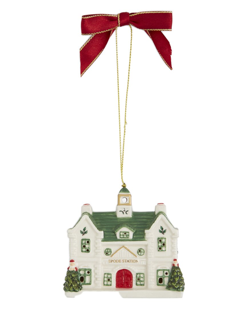 Spode Christmas Tree Train Station Led Ornament