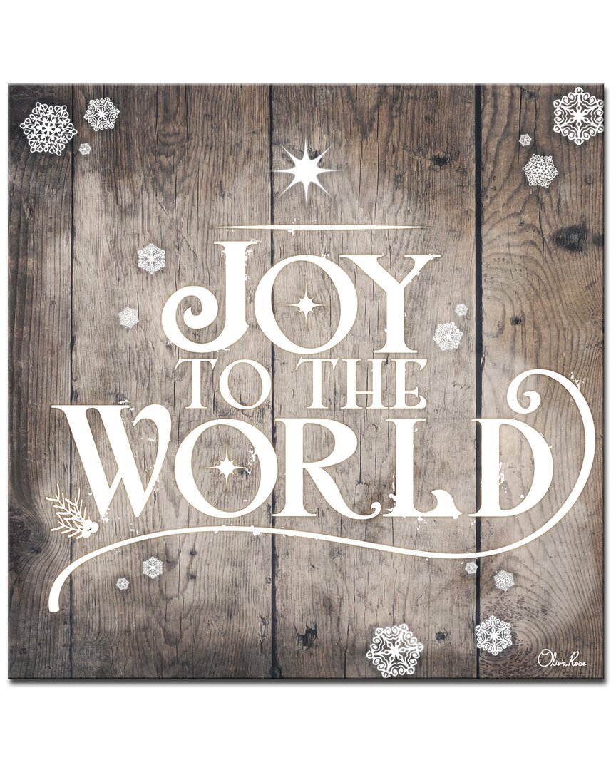 Ready2hangart Christmas Joy To World Wrapped Canvas Wall Art By Olivia Rose