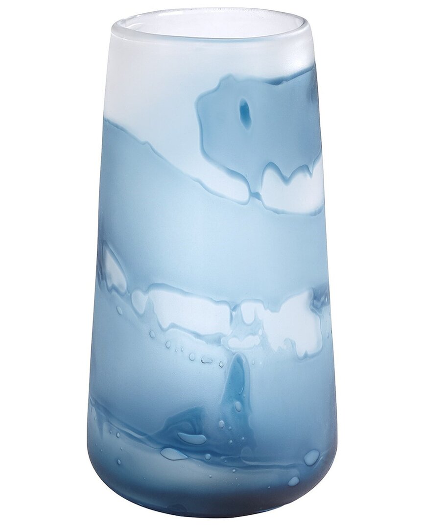 Global Views Glacier Vase In Blue