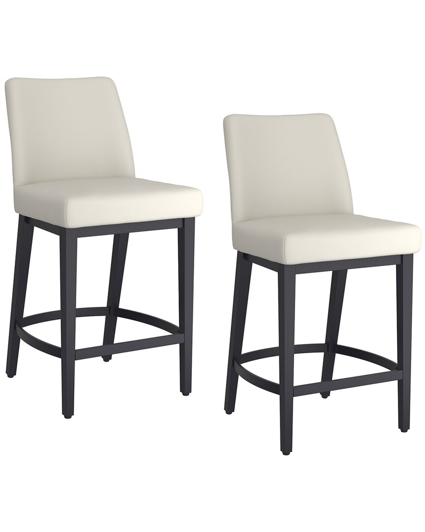 Worldwide Home Furnishings Set Of 2 Modern Counter Stool In Beige