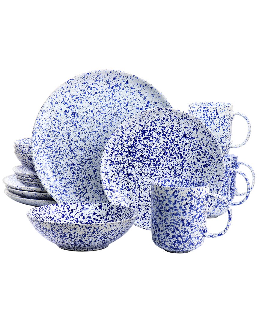 Martha Stewart 16pc Stoneware Dinnerware Set In Blue