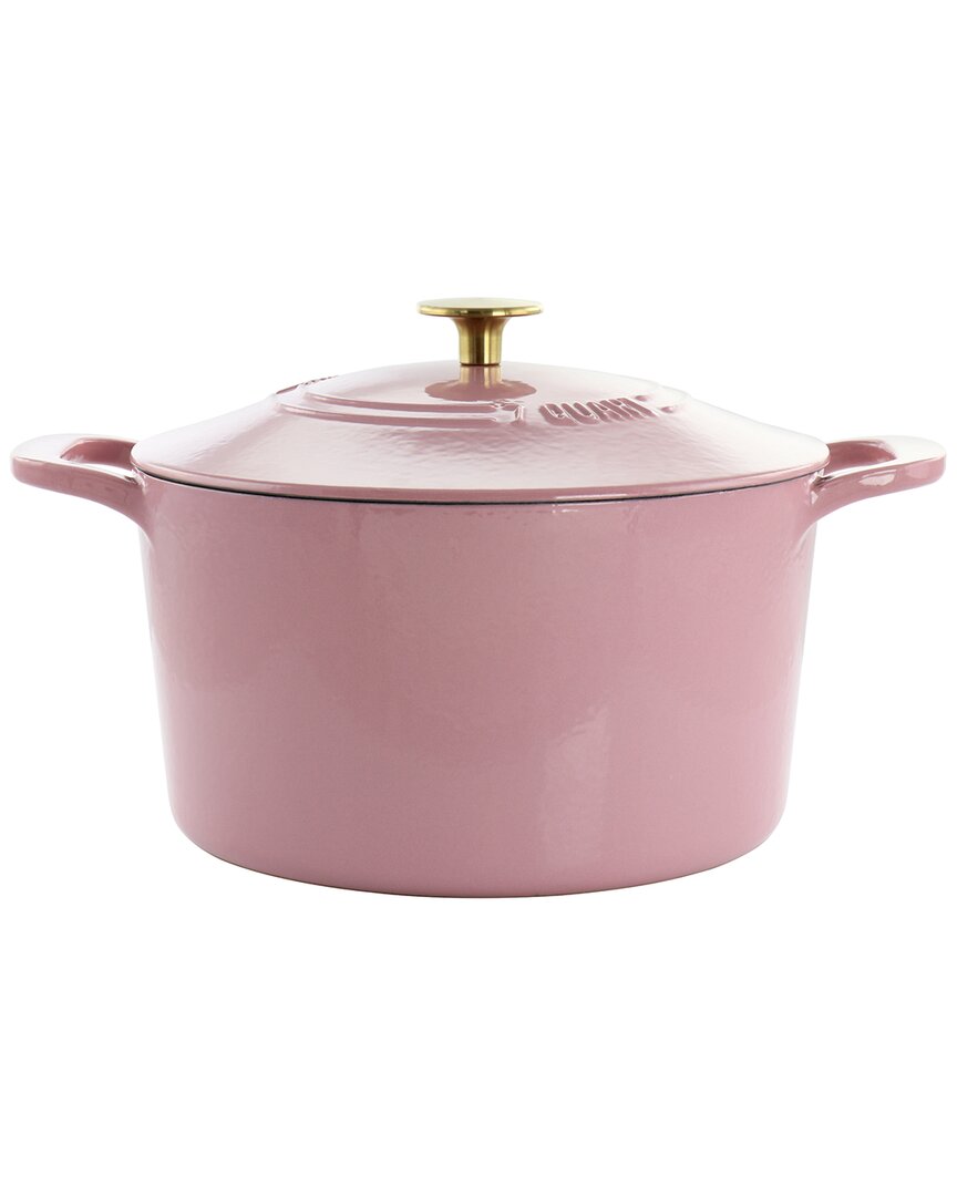 Shop Martha Stewart 7qt Enameled Cast Iron Dutch Oven With Lid In Pink