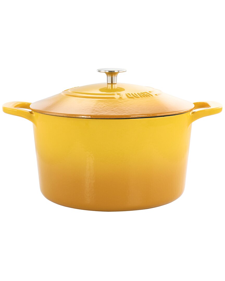 Martha Stewart 7qt Enameled Cast Iron Dutch Oven With Lid In Yellow