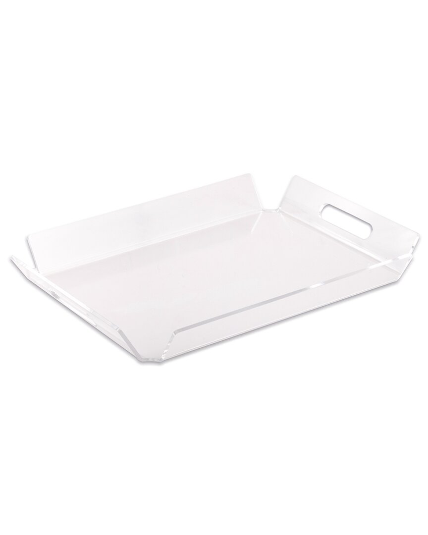 Bey-berk Unisex Dezi Clear Acrylic Tray In Clear