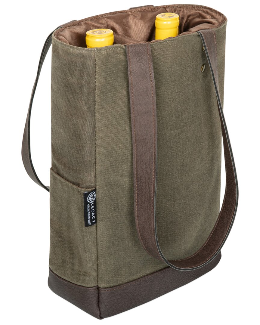 Legacy 2 Bottle Insulated Wine Cooler Bag In Khaki