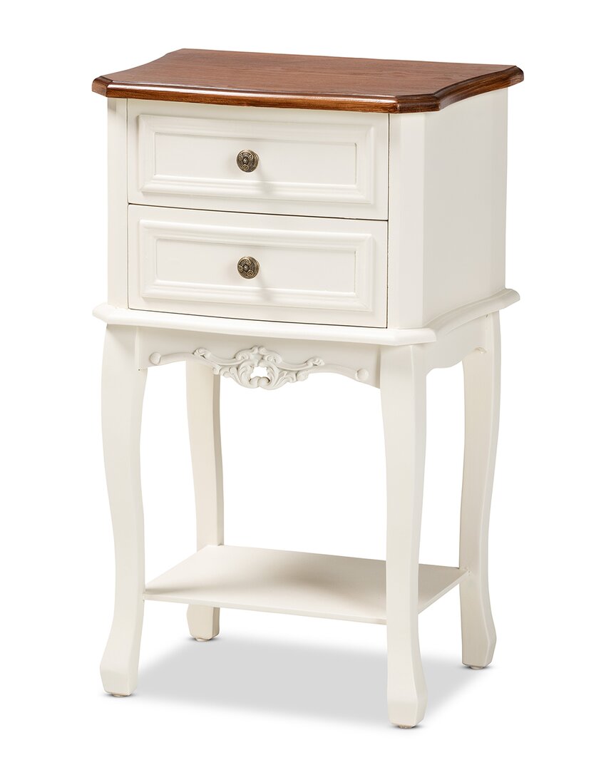 Baxton Studio Darla And Cherry 2-drawer Nightstand