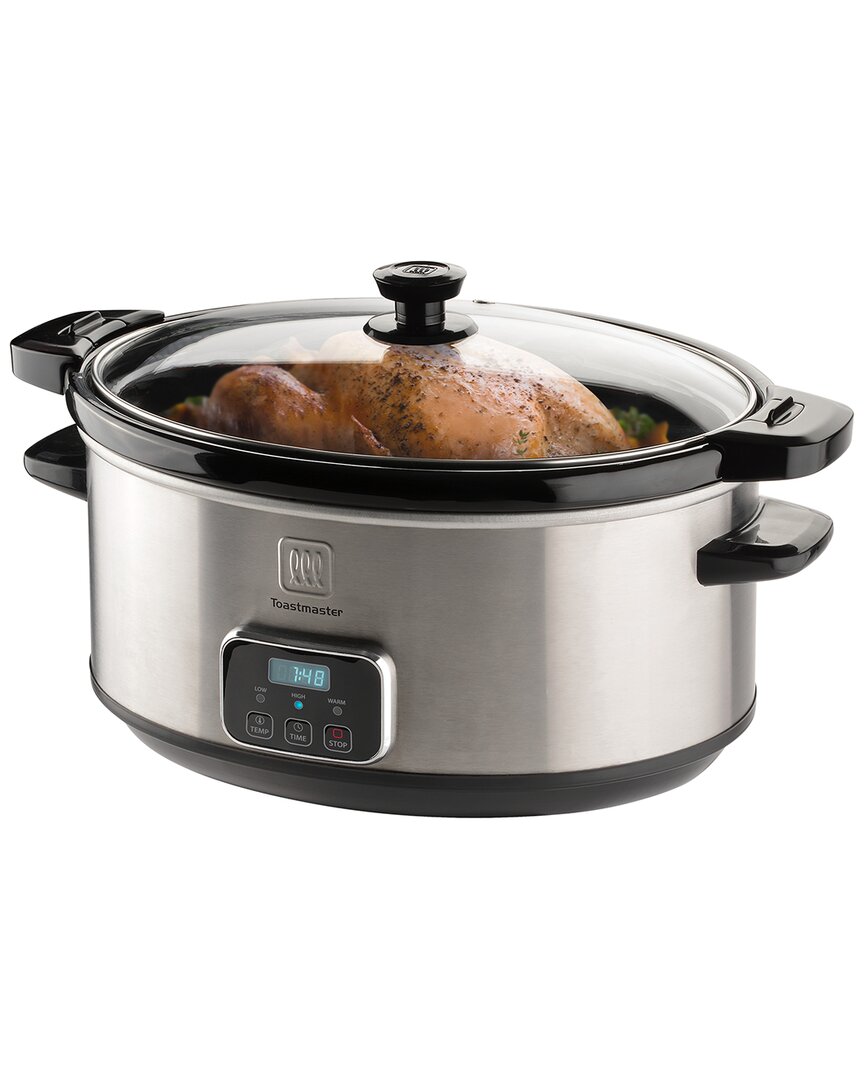 Toastmaster 7qt Digital Slow Cooker With Locking Lid In Gray