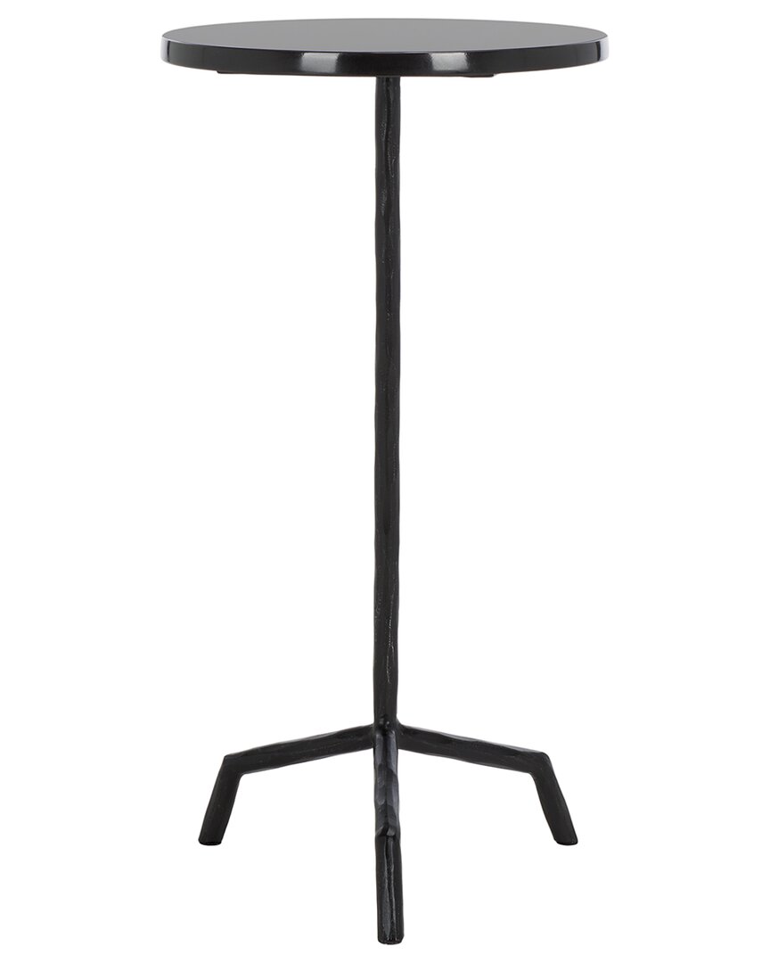 Safavieh Couture Fabrianna Marble Top Drink Table In Black