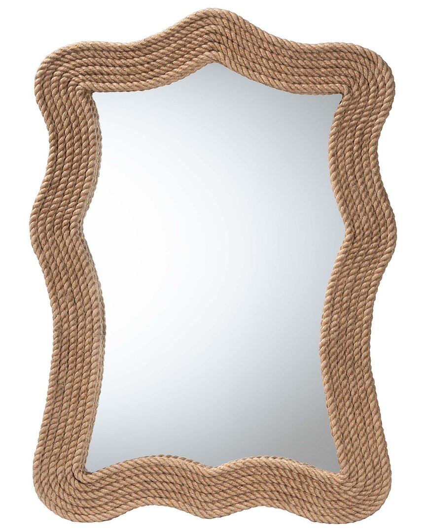 Baxton Studio Quiana Coastal Woven Rope Accent Wall Mirror