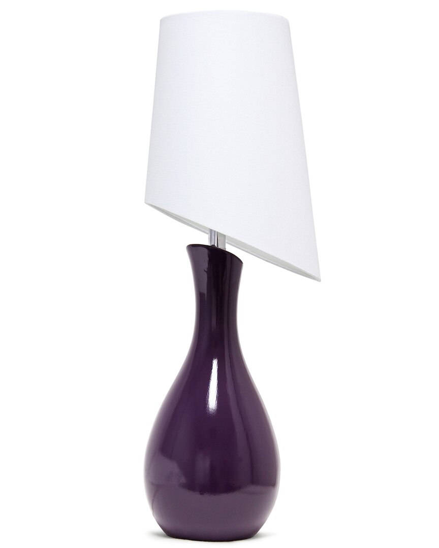 Lalia Home 29in Contemporary Table Lamp With Slanted Shade In Blue