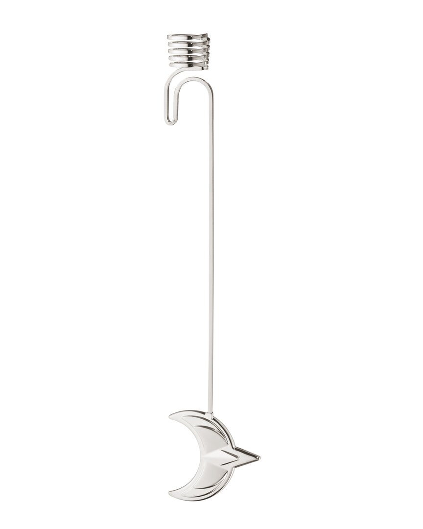 Georg Jensen Hand Polished Palladium-plated Moon Candleholder In Silver