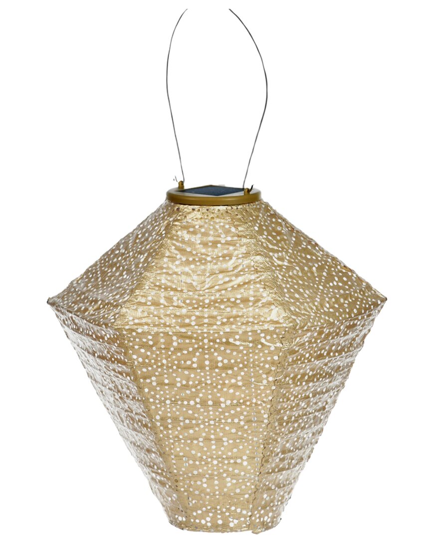 Esschert Design Usa Diamond Sashiko Lantern In Gold