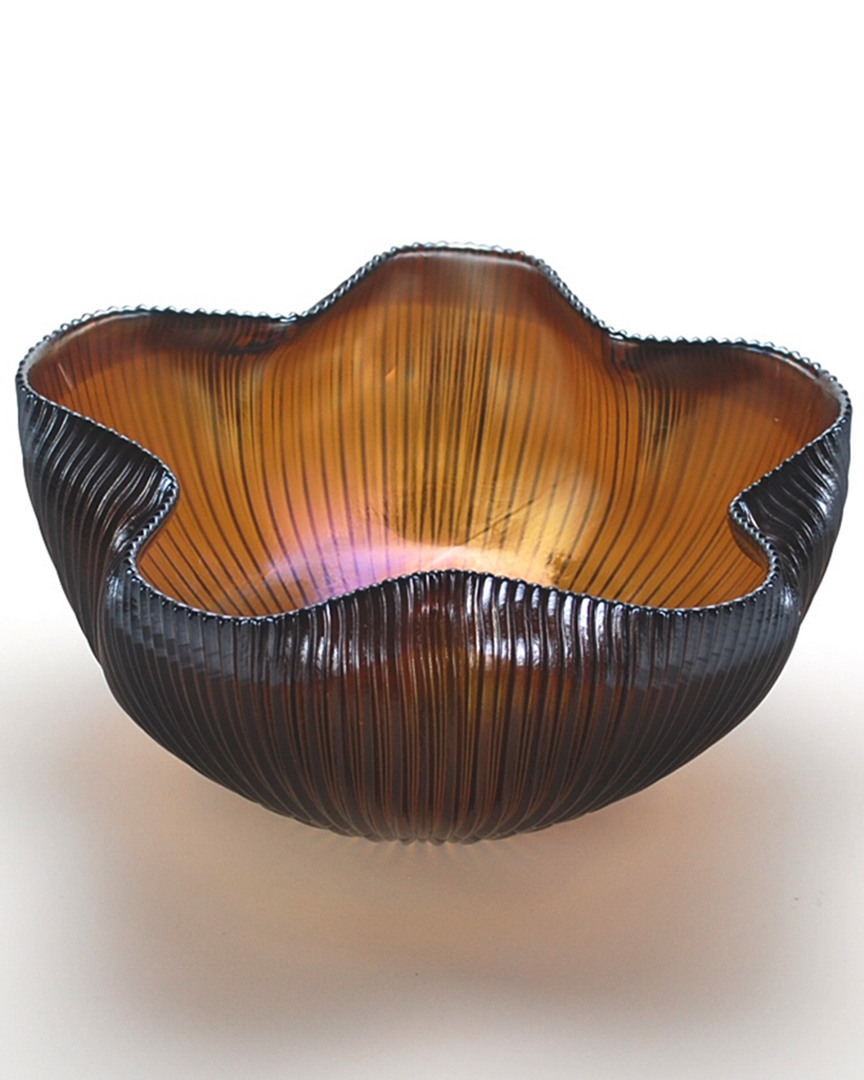 Murano Art Collection Glass Castelina Cactus Bowl In Multi