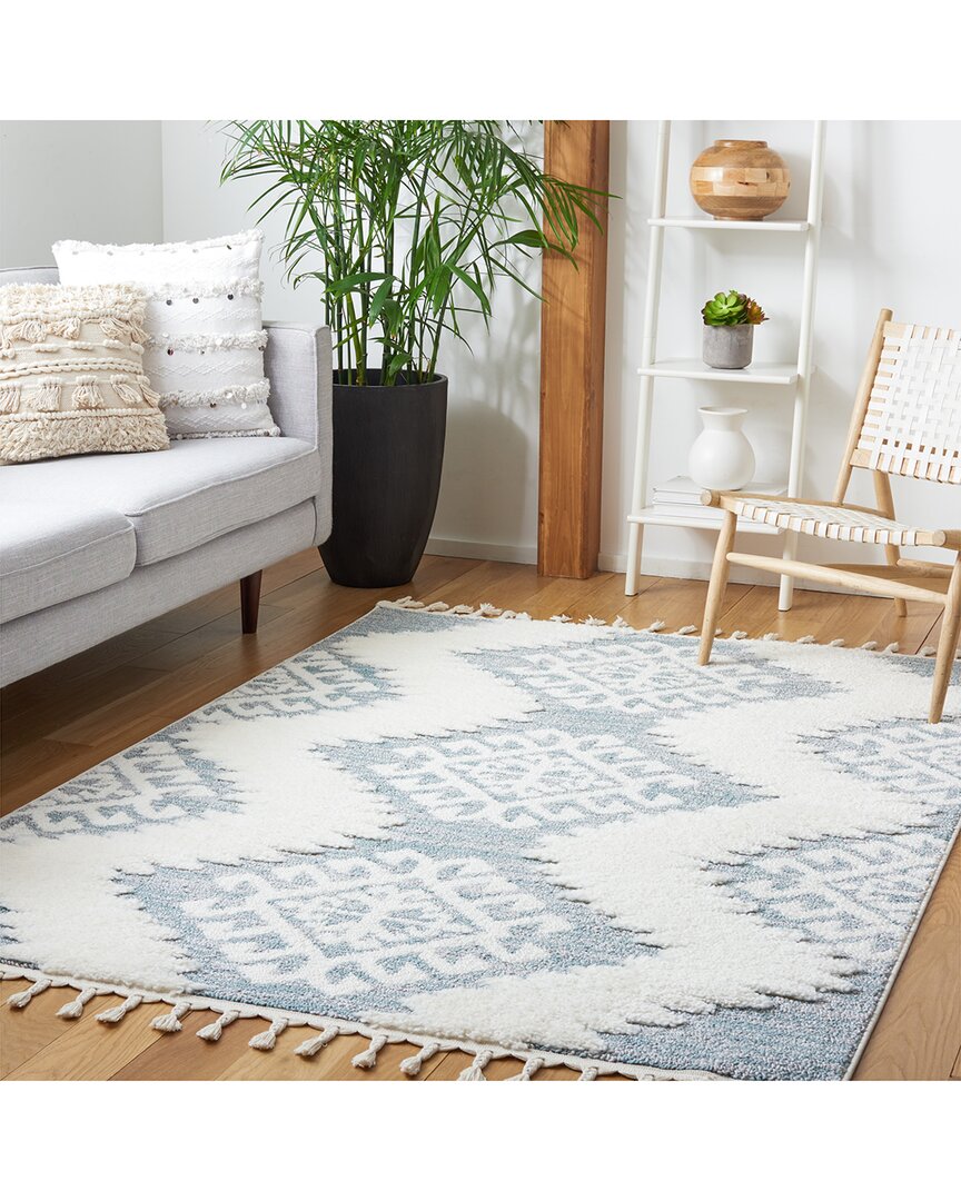 Safavieh Moroccan Tassel Shag Polypropylene Pile Rug In Gray
