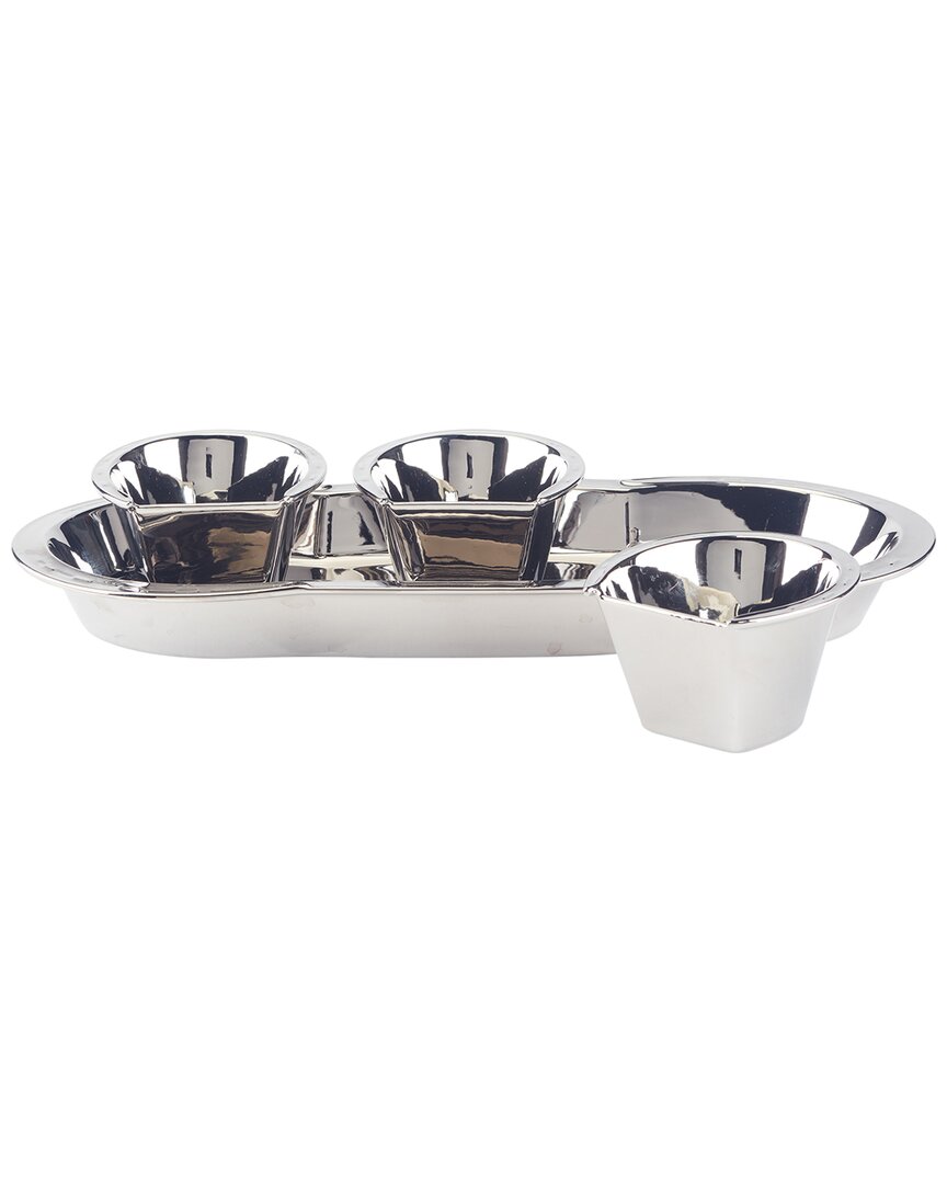 Certified International Derby Day At The Races Silver Plated 3d Horseshoe 4pc Tray Set