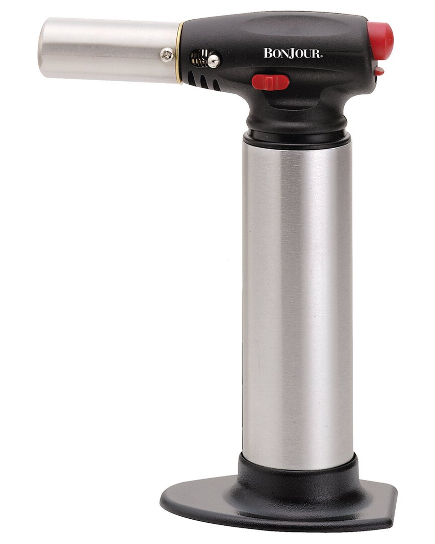 BONJOUR CHEF'S TOOLS BONJOUR CHEF'S TOOLS STAINLESS STEEL PROFESSIONAL COOKING & UTILITY BUTANE  TORCH LIGHTER 