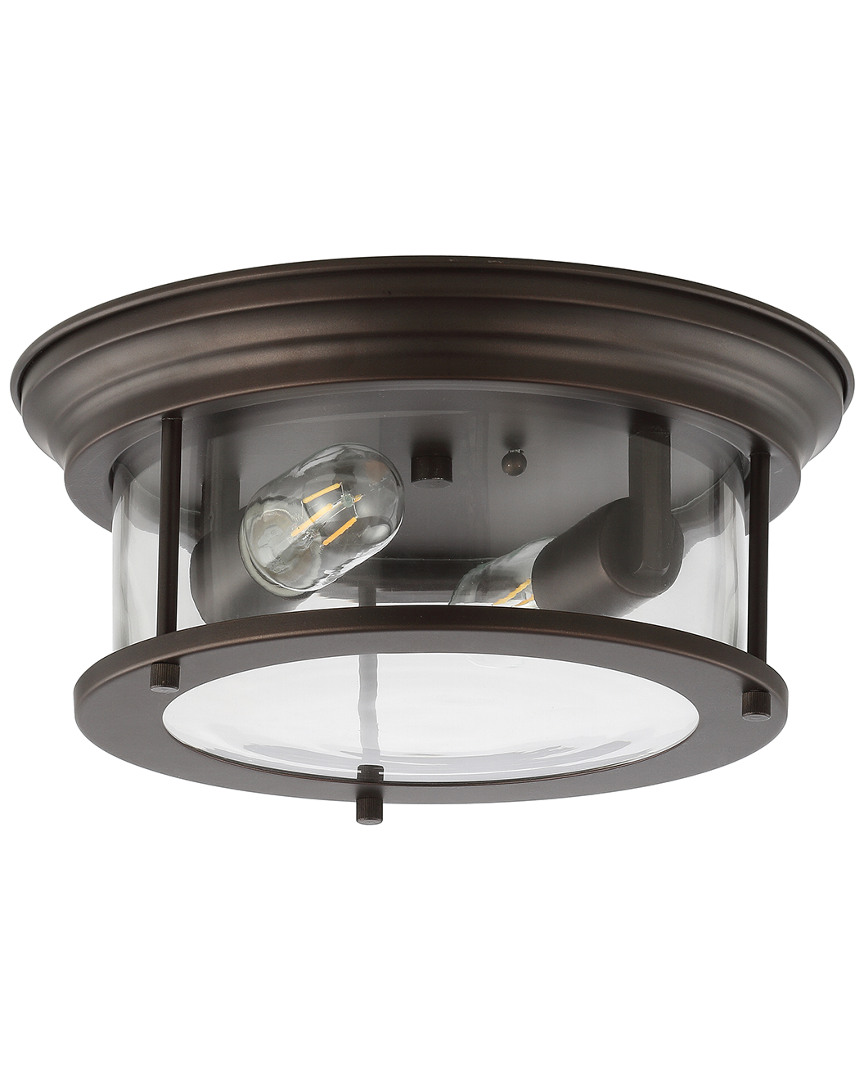 Jonathan Y Lauren 13.25in Metal Glass Led Flush Mount