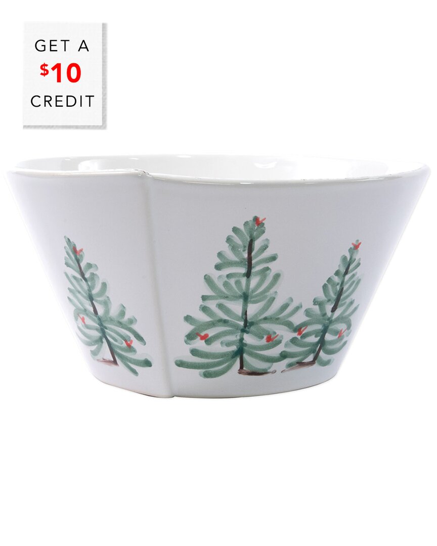 Vietri Lastra Holiday Medium Stacking Serving Bowl In Multicolor