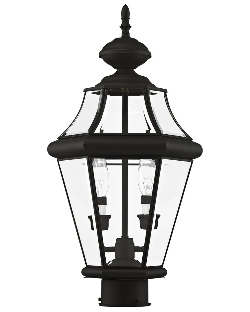 Livex Lighting Georgetown 2-light Black Outdoor Post Lantern