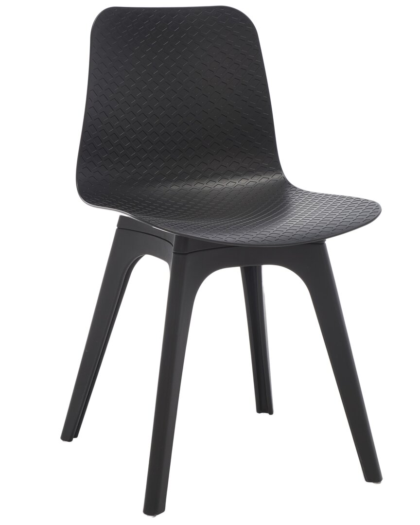Safavieh Couture Damiano Molded Plastic Dining Chair In Black