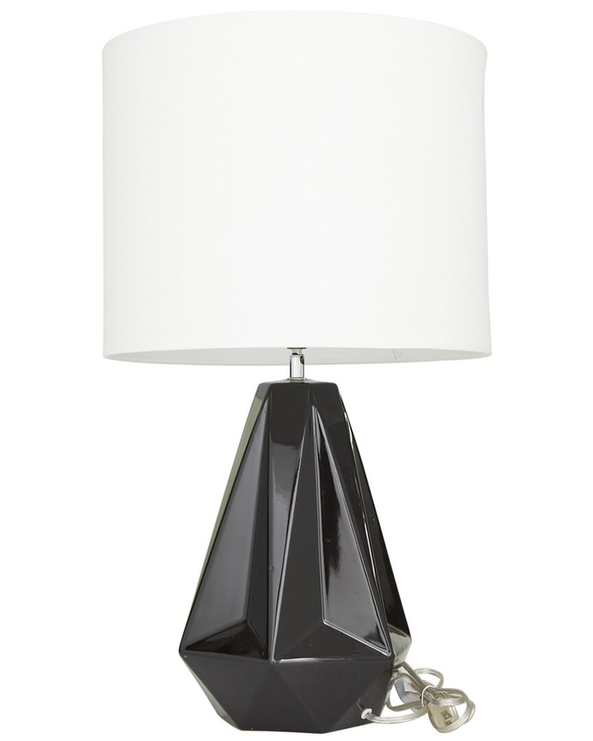 Peyton Lane Modern Ceramic Black Table Lamp