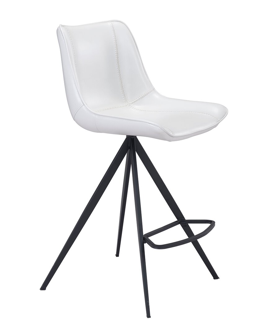 Zuo Modern Aki Counter Chair (set Of 2) In White