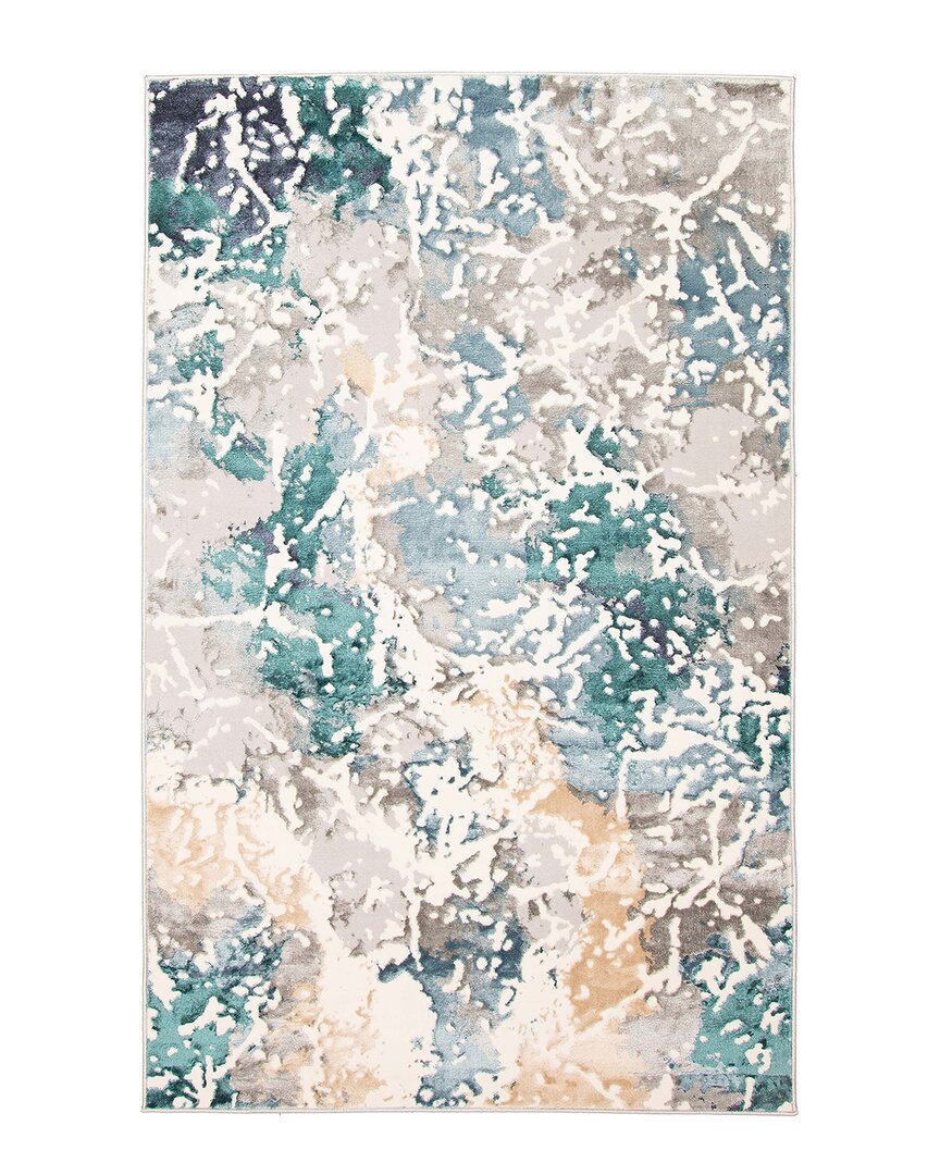 Ecarpet Aura Contemporary Area Rug In Teal