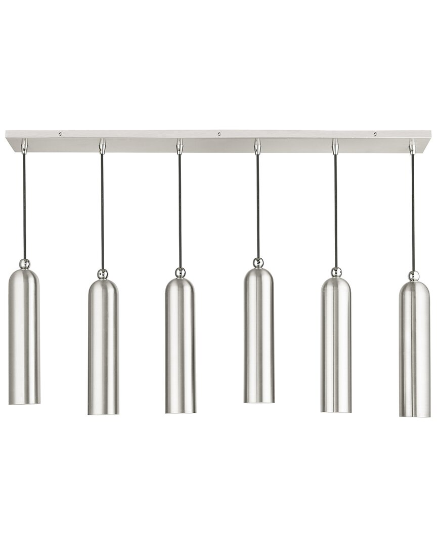 Livex Lighting Ardmore Nickel 6 Light Pendant In Nickel