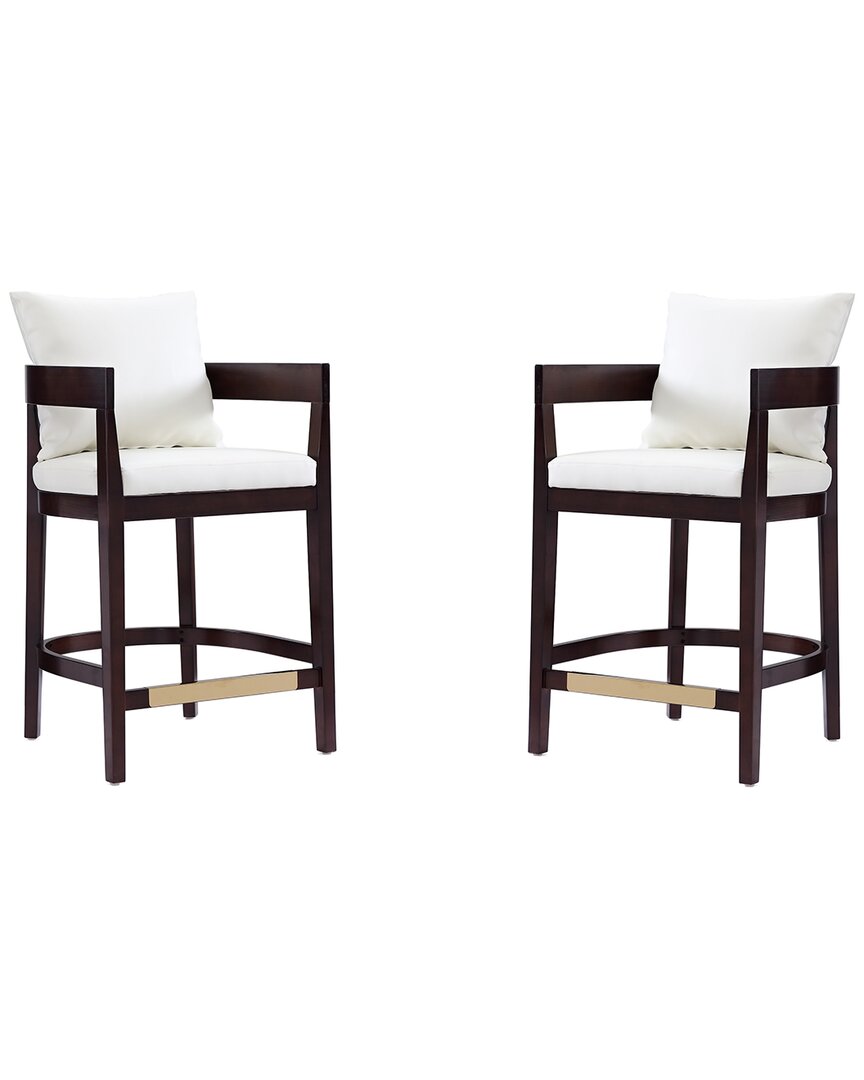 MANHATTAN COMFORT MANHATTAN COMFORT SET OF 2 RITZ COUNTER STOOLS