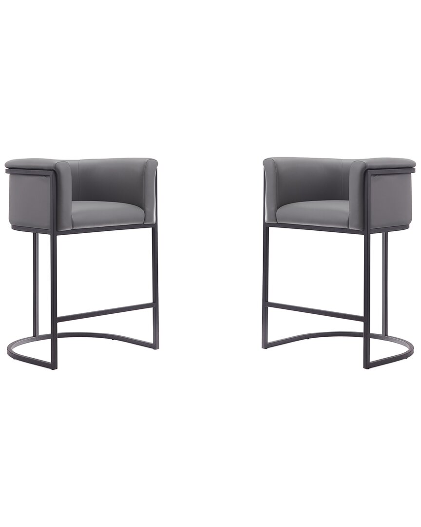 MANHATTAN COMFORT MANHATTAN COMFORT SET OF 2 COSMOPOLITAN COUNTER STOOLS