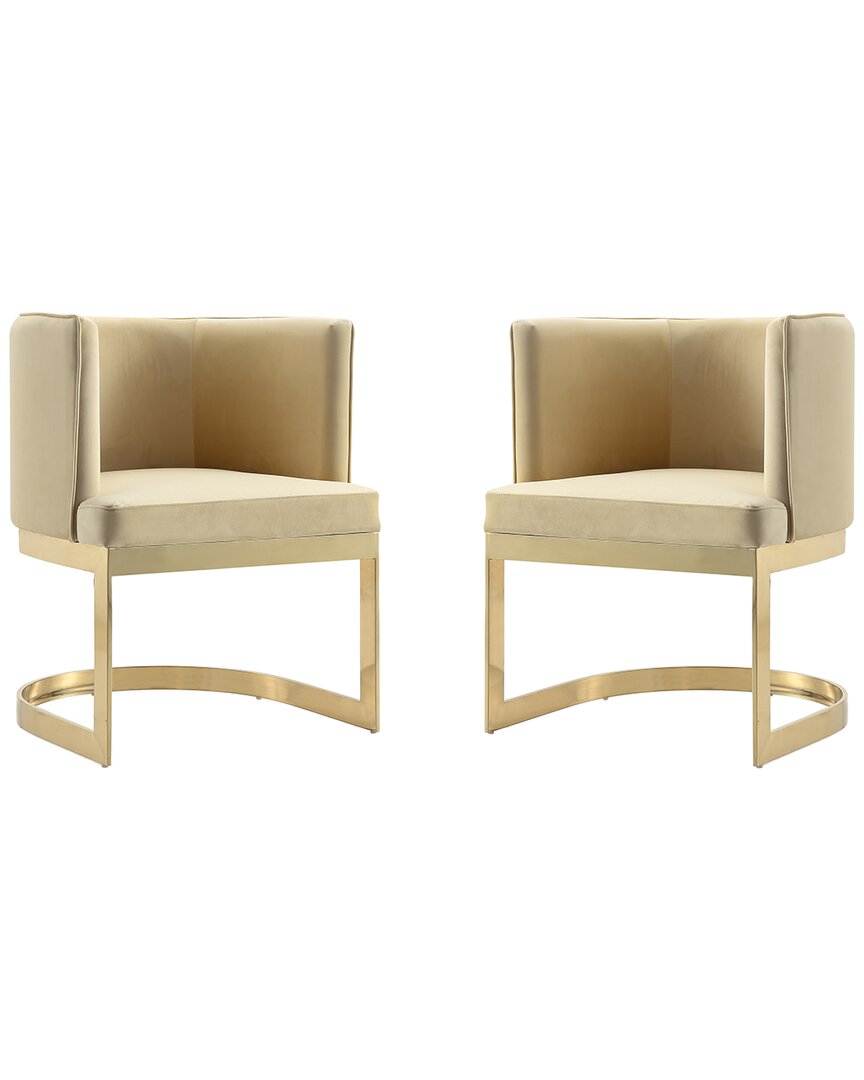 Manhattan Comfort Set Of 2 Aura Dining Chairs