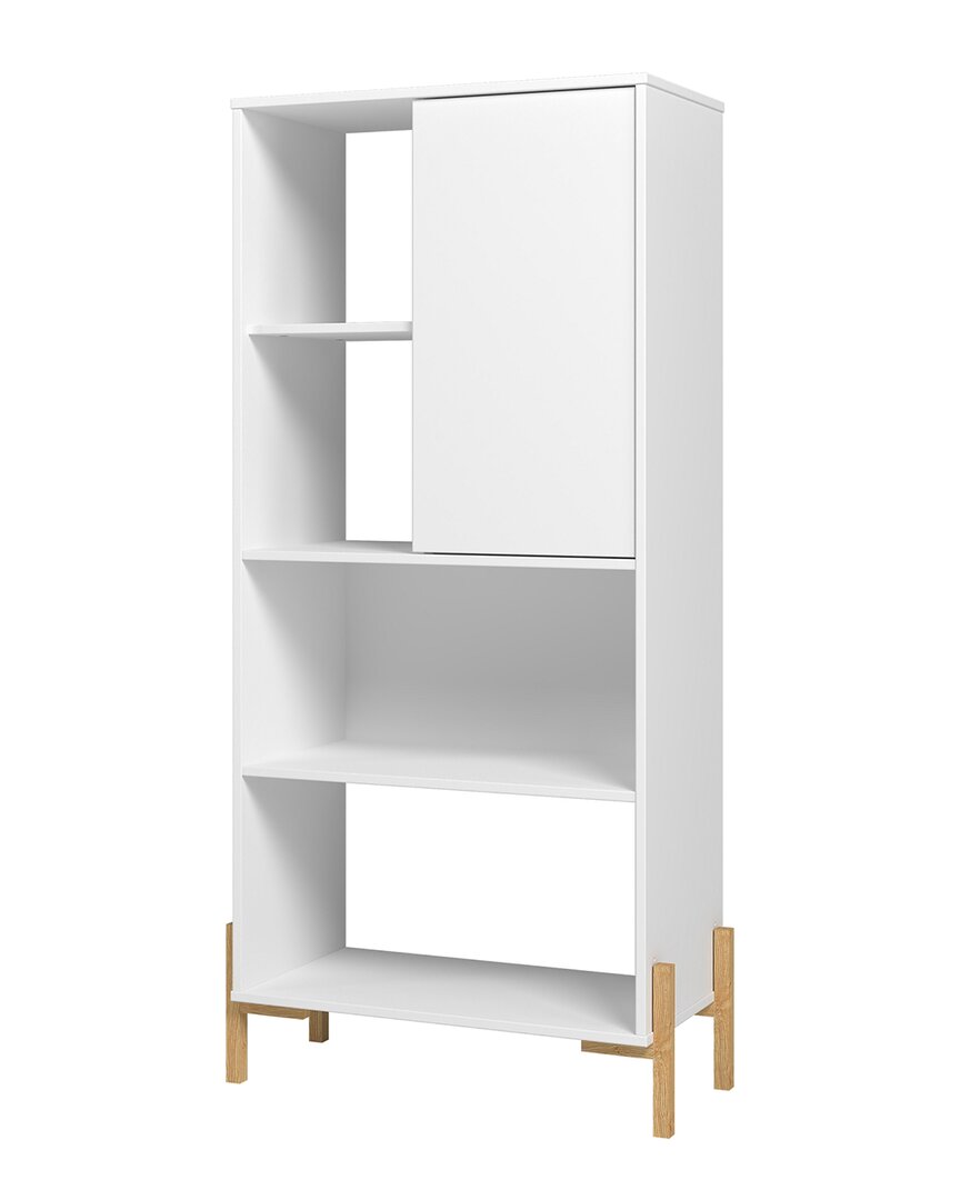 Manhattan Comfort Bowery Bookcase In White