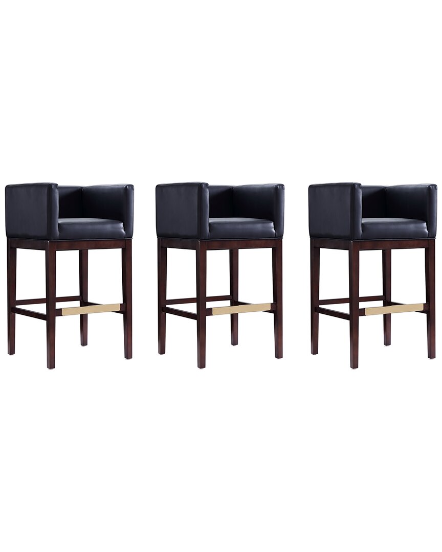 Manhattan Comfort Set Of 3 Kingsley Counter Stools