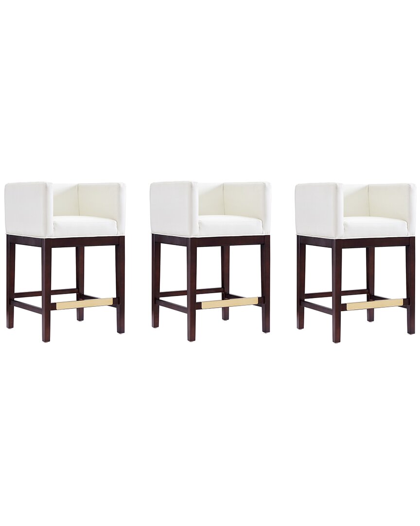 Manhattan Comfort Set Of 3 Kingsley Counter Stools