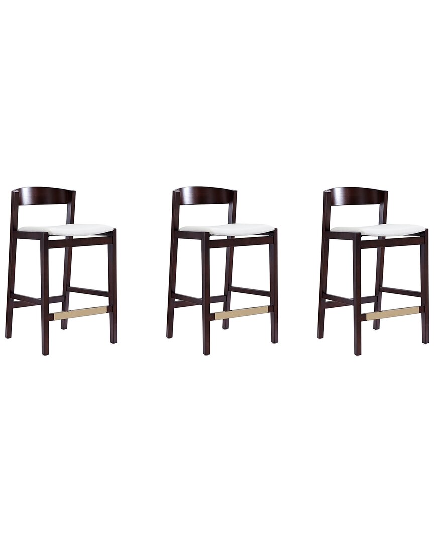 MANHATTAN COMFORT MANHATTAN COMFORT SET OF 3 KLISMOS COUNTER STOOLS