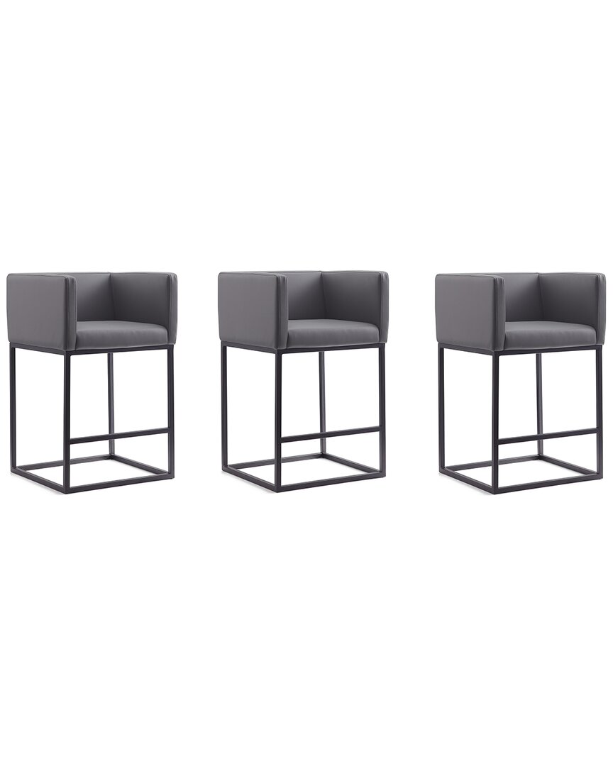Manhattan Comfort Set Of 3 Embassy Counter Stools