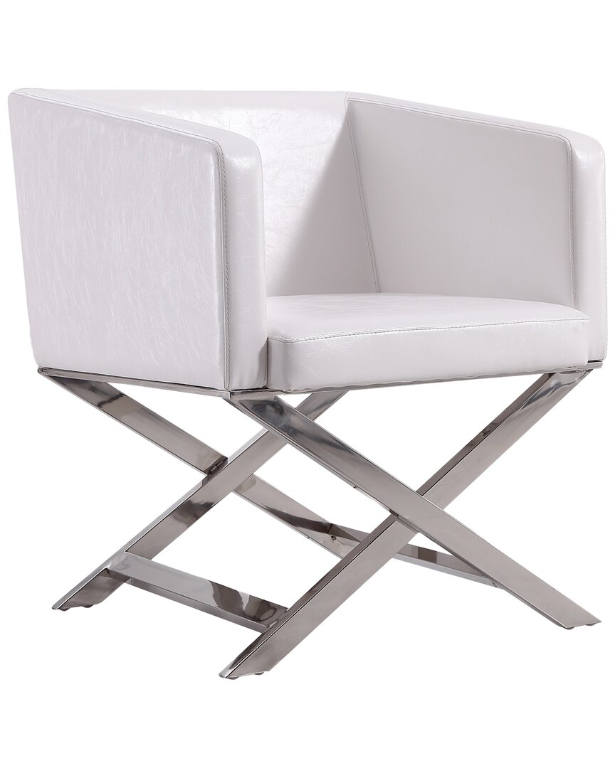 Manhattan Comfort Hollywood Accent Chair In White