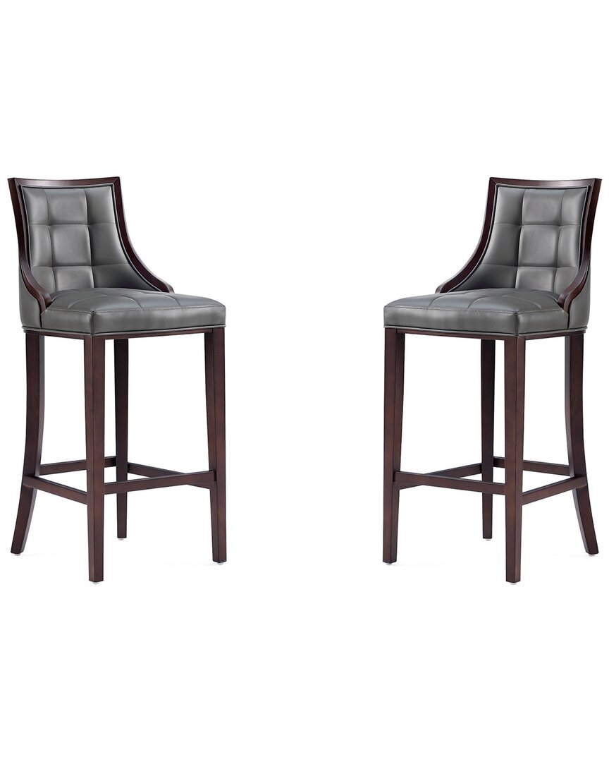 Manhattan Comfort Set Of 2 Fifth Avenue Barstools