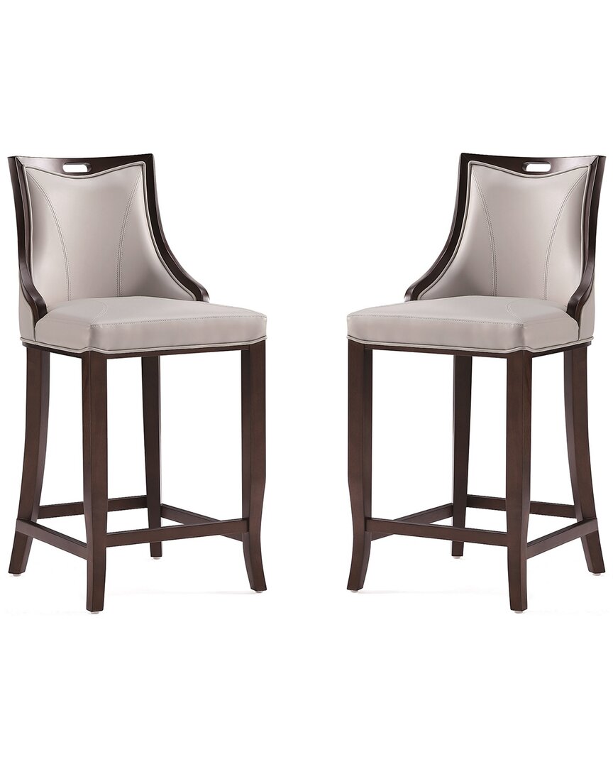 Manhattan Comfort Set Of 2 Emperor Barstools