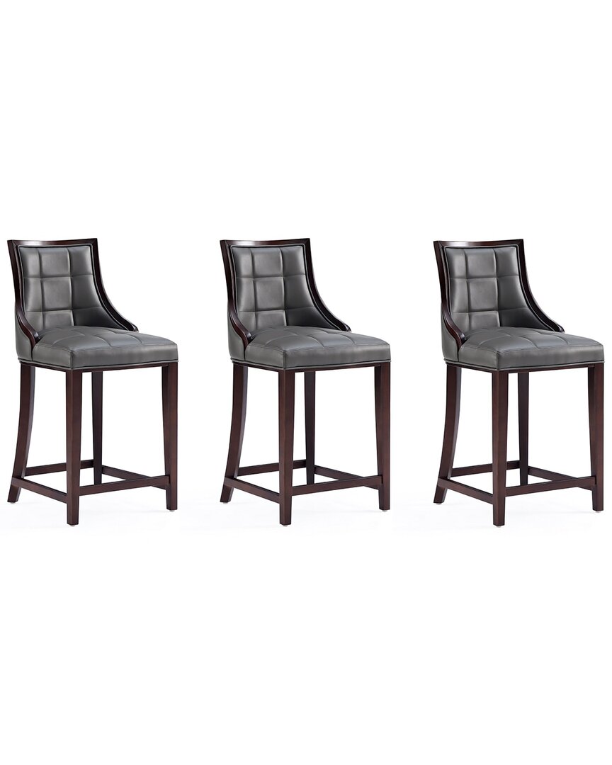 Manhattan Comfort Set Of 3 Fifth Avenue Counter Stools