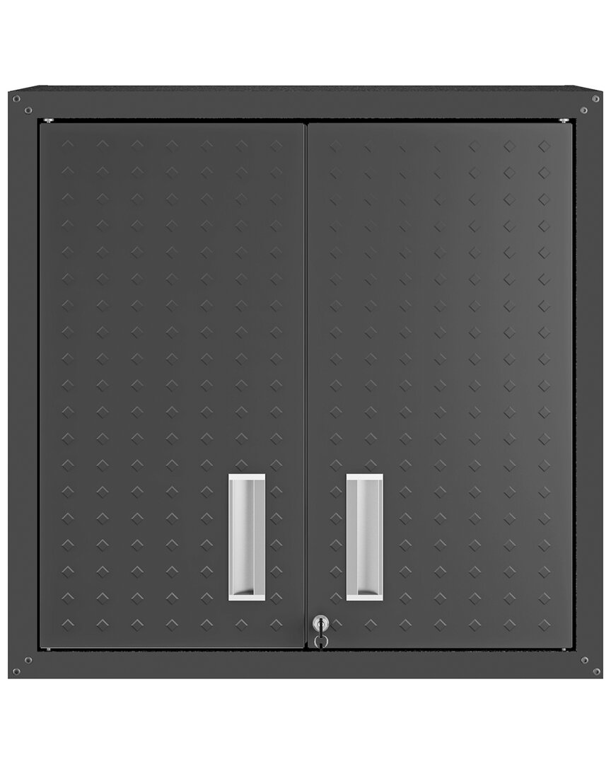 Manhattan Comfort Fortress Floating Garage Cabinet In Grey