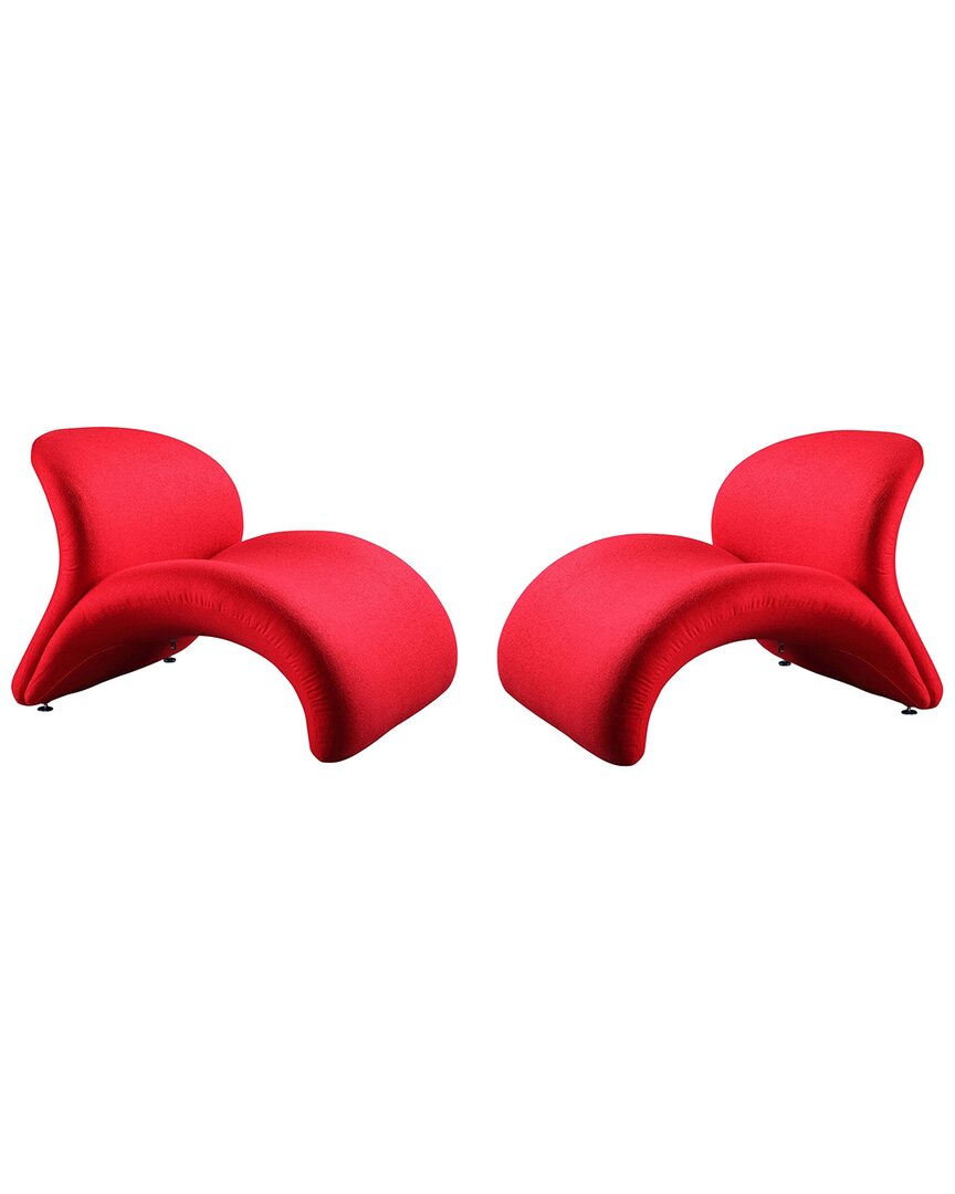 Shop Manhattan Comfort Set Of 2 Rosebud Accent Chairs