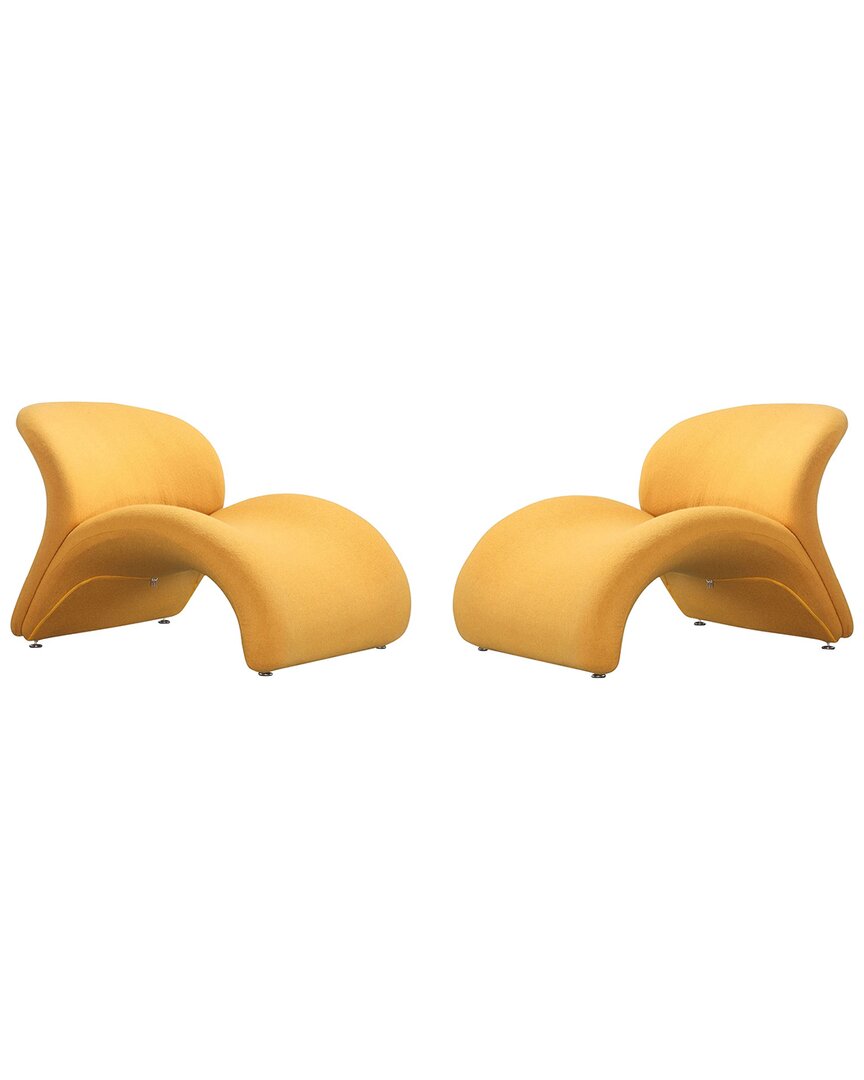 Manhattan Comfort Set Of 2 Rosebud Accent Chairs
